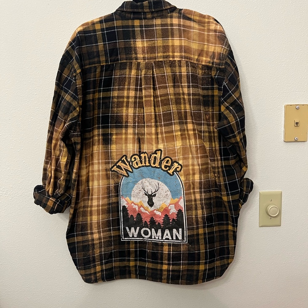 St. John's Bay Outdoor Hiking Plus Wander‎ Woman Plaid Button Down Shirt XXL